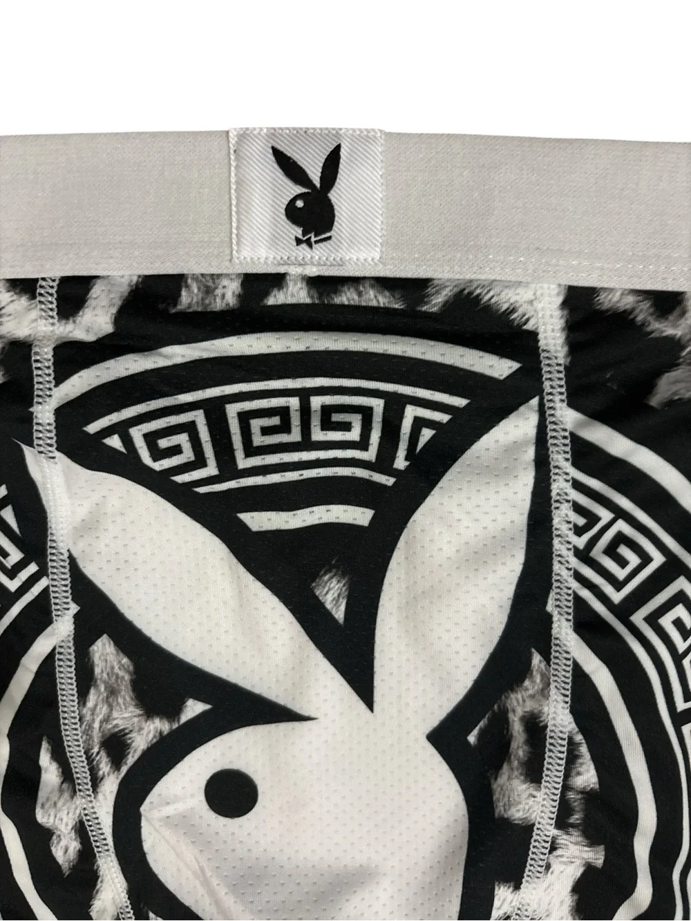 PSD Black and White Playboy Bunny Logo Boxer Briefs MEDIUM